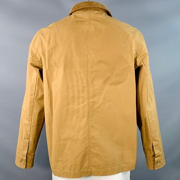 A.P.C. Size L Tan Brown Cotton Corduroy Collar Button Up Jacket - Picture 4 of 8